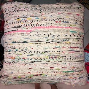 Large woven throw pillow